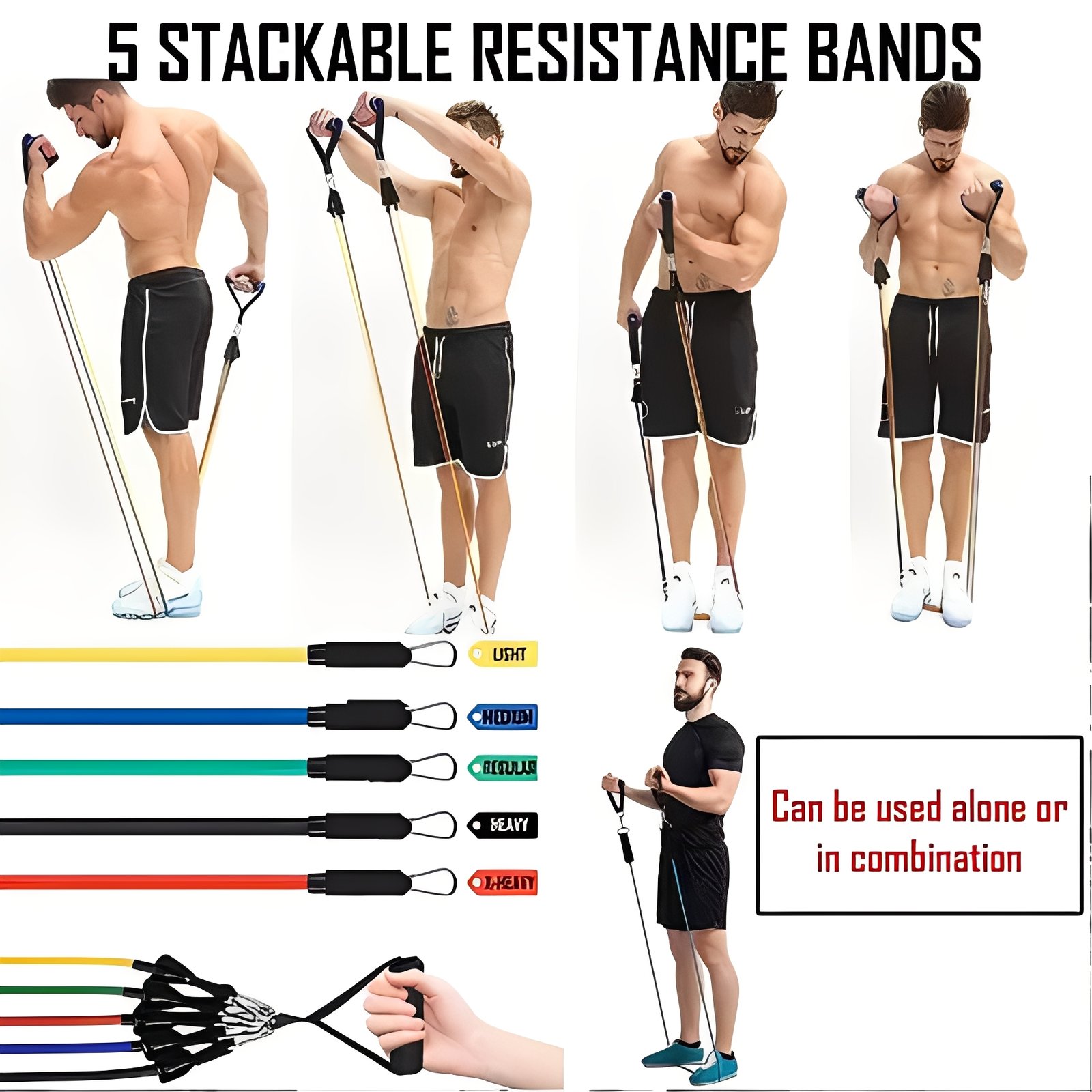 Powerful Resistance Band Set 5in1 - Image 5